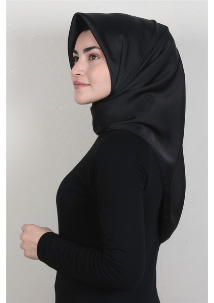 Düz Renk Eşarp 1340-15 Siyah