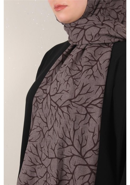 Pamuklu Twist Şal 1264-8 Kahverengi