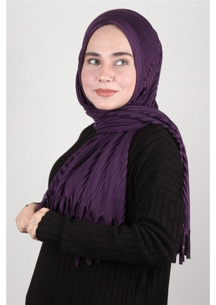 Pamuklu Hazır Şal 1589-22 Mor
