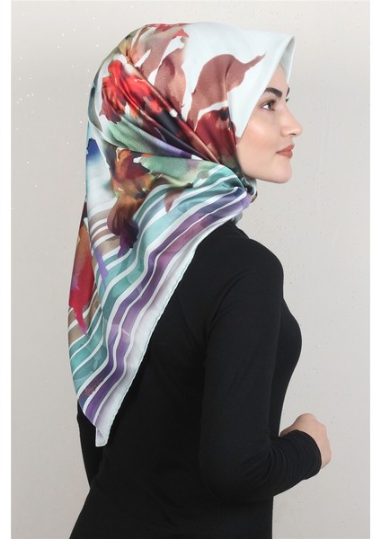 Dijital Eşarp 1353-12 Mint Yeşili