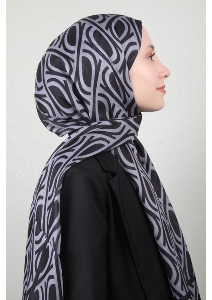 Soft Touch Şal 2778-12 Siyah-Gümüş