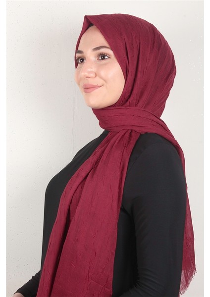 Bambu Kraşlı Şal 2724-28 Bordo
