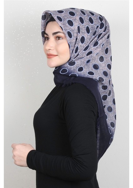 Pamuklu Trend Eşarp 9921-16 Lacivert