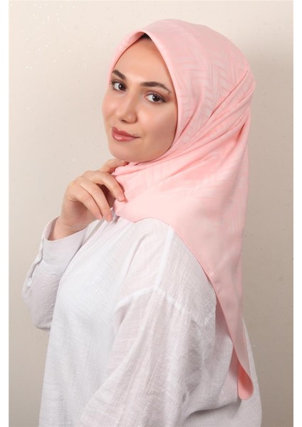Modakaşmir Ipeksi Jakar Eşarp 5355-11 Açık Pembe
