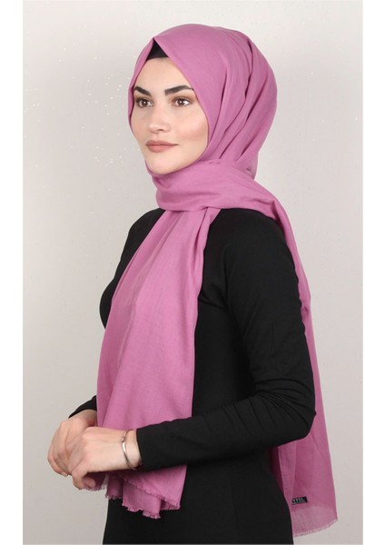 Pamuklu Düz Şal 2803-28 Pembe