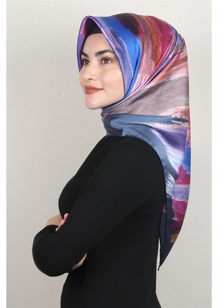 Dijital Eşarp 1352-12 Indigo