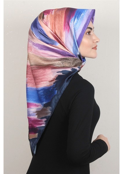 Dijital Eşarp 1352-12 Indigo