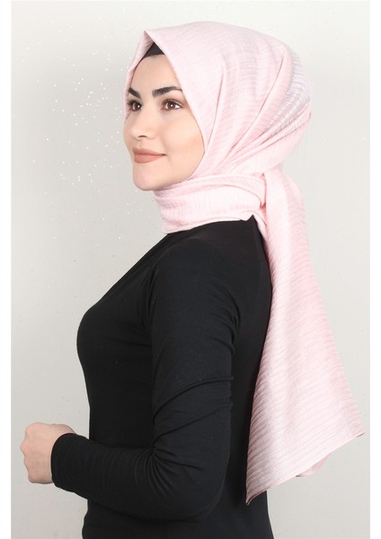 Çizgili Royal Şal 1497-18 Toz Pembe
