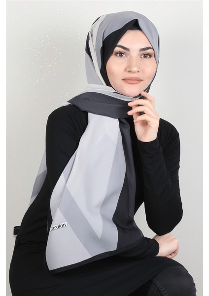Medine Desenli Şal 1810-12 Gri