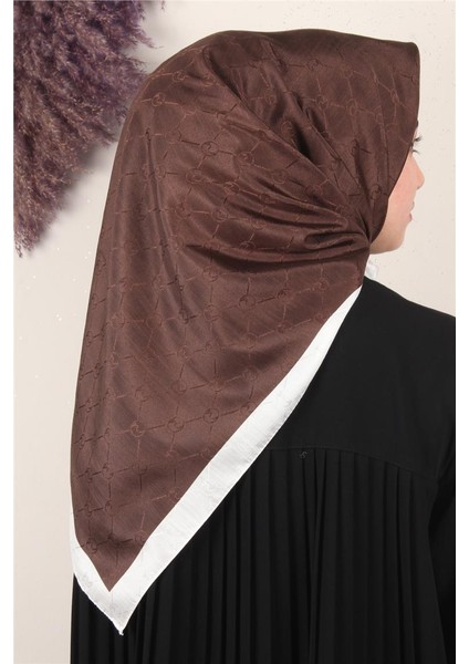 Fashion Monogram Eşarp 8089-9 Kahverengi fiyatları
