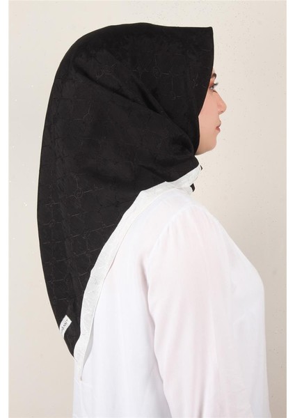 Ipeksi Monogram Eşarp 8086-9 Siyah