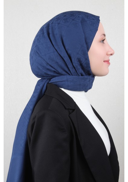Pamuklu Şal 4106-3 Lacivert
