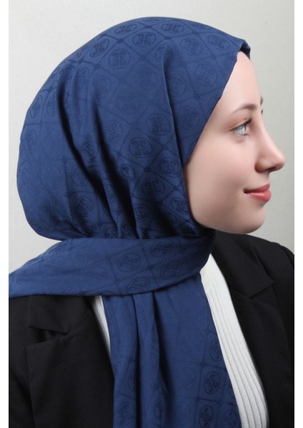 Pamuklu Şal 4106-3 Lacivert