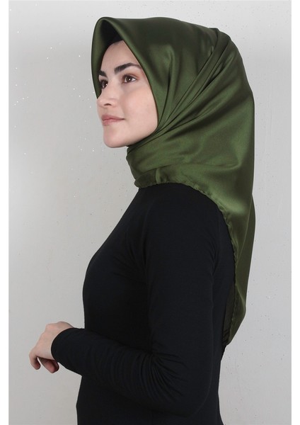 Düz Renk Eşarp 1340-2 Asker Yeşili