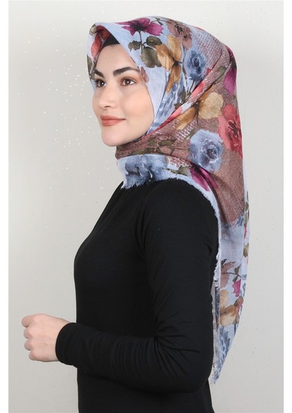 Pamuklu Trend Eşarp 9926-13 Mavi