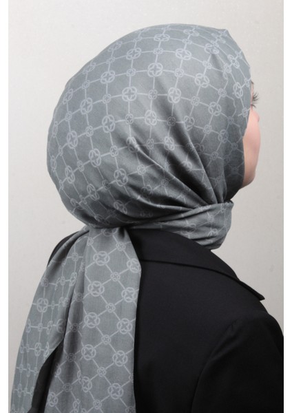 Elegance Monogram Şal 4108-8 Mint Yeşili
