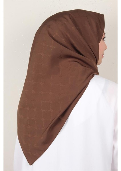 Jakarlı Icon Eşarp 2758-7 Kahverengi modelleri