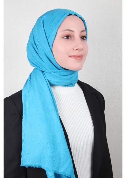 Bambu Kraşlı Şal 2724-56 Mavi modelleri