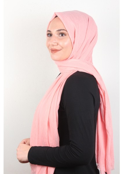 Bambu Kraşlı Şal 2724-66 Şeker Pembe