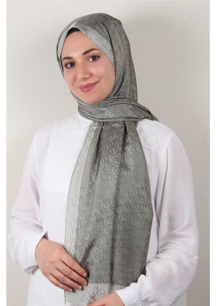 Monogram Şal 145-32 Mint Yeşili