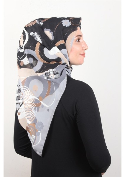 Piramit Krep Eşarp 116-0008-06 Gri fiyatları