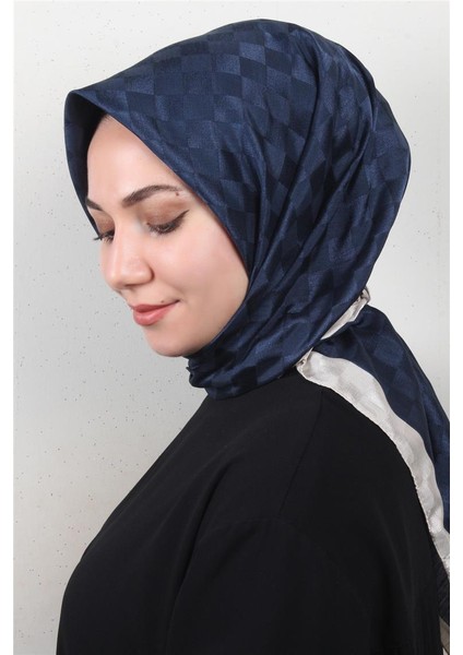 Fashion Monogram Eşarp 8090-8 Lacivert modelleri
