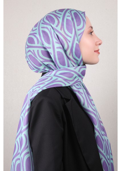 Soft Touch Şal 2778-17 Lila-Su Mavisi