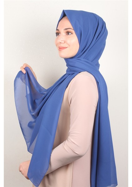 Fiesta Düz Krep Şal 2742-21 Indigo