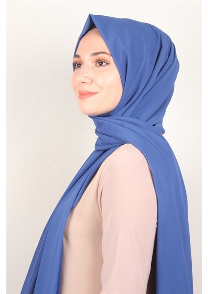 Fiesta Düz Krep Şal 2742-21 Indigo