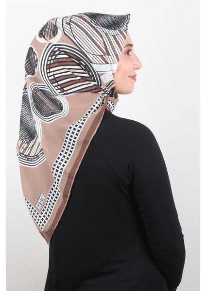 Piramit Krep Eşarp 116-0005-02 Kahve fiyatları