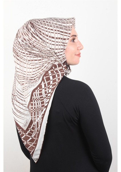 Piramit Krep Eşarp 116-0004-01 Krem-Kahve fiyatları