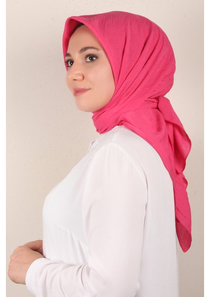 Bambu Kraşlı Eşarp 3081-44 Şeker Pembe