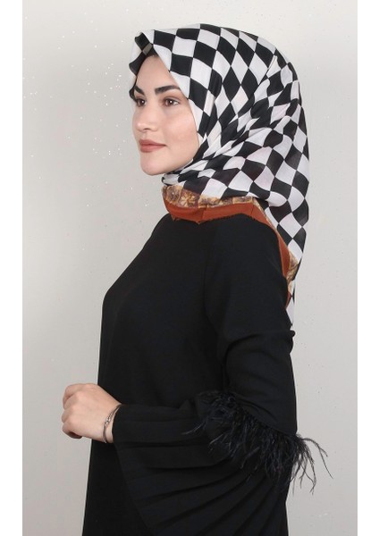 Coton Kare Eşarp 1687-3