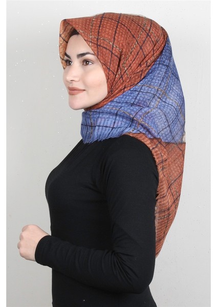 Pamuklu Trend Eşarp 9935-16 Mavi