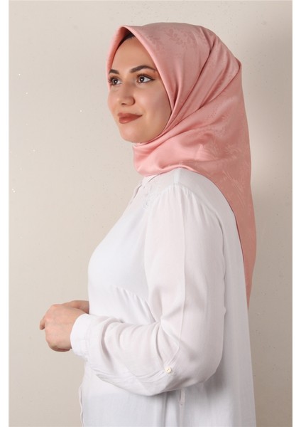 Jakarlı Ipeksi Eşarp 3089-21 Pembe