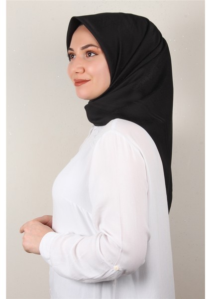 Jakarlı Ipeksi Eşarp 3088-3 Siyah