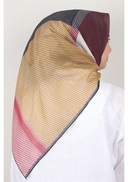 Coton & Silk Eşarp 3646-1 Siyah-Kırmızı fiyatları