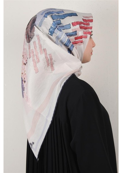 Pamuklu Soft Eşarp 3339-10 Lacivert