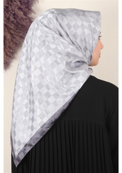 Fashion Monogram Eşarp 8090-15 Gümüş fiyatları