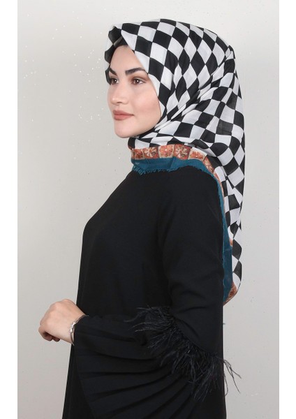 Coton Kare Eşarp 1687-16