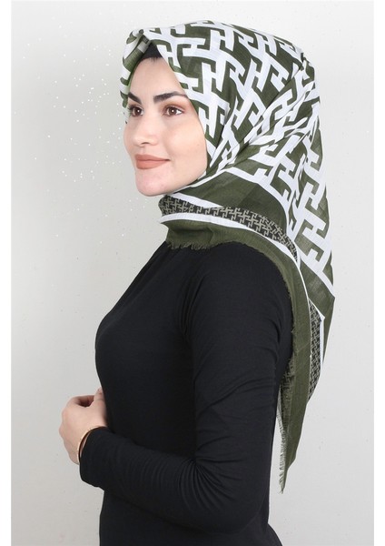 Pamuklu Trend Eşarp 9932-16 Haki