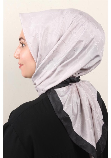 Fashion Monogram Eşarp 8089-19 Taş modelleri