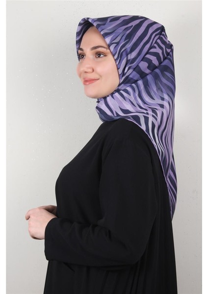 Pamuklu Soft Eşarp 3338-7 Lila