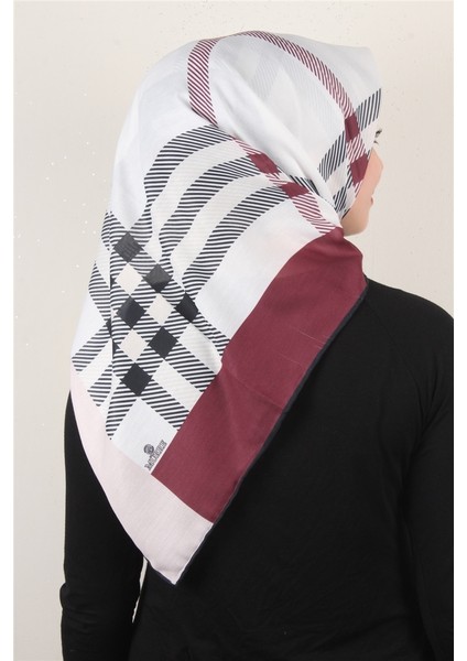 Pamuklu Soft Eşarp 3308-2 Bordo