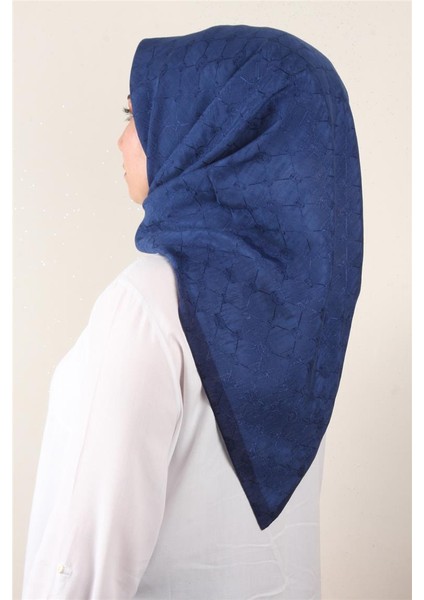 Ipeksi Monogram Eşarp 8086-13 Gece Mavisi