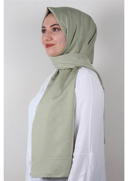 Jakarlı Ipeksi Şal 8084-19 Mint Yeşili