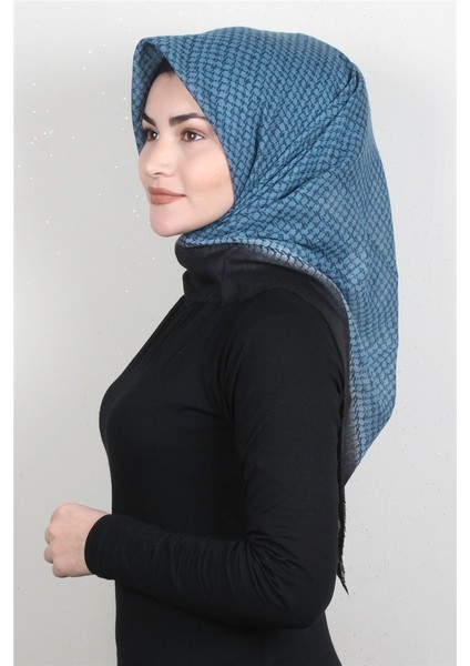 Pamuklu Trend Eşarp 9936-6 Mavi