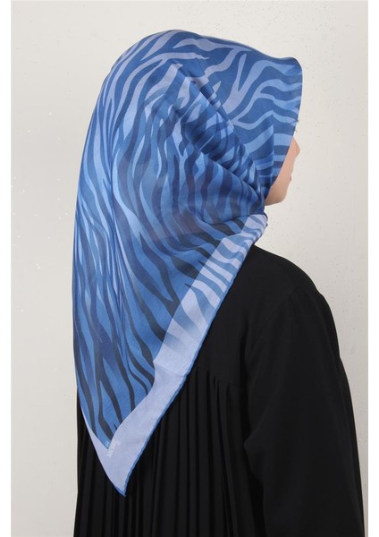 Pamuklu Soft Eşarp 3338-9 Mavi