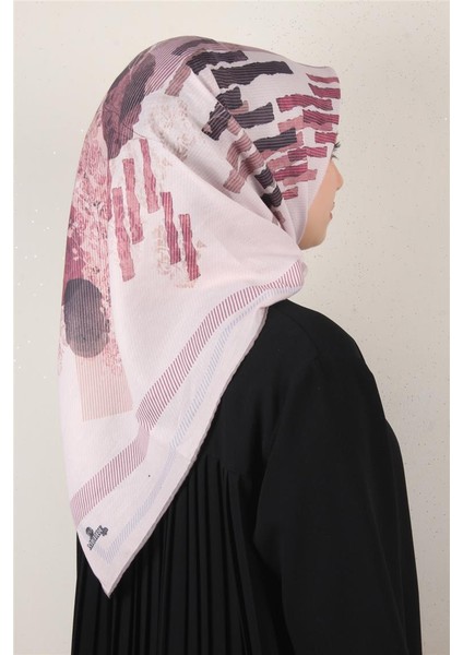 Pamuklu Soft Eşarp 3339-1 Açık Pudra