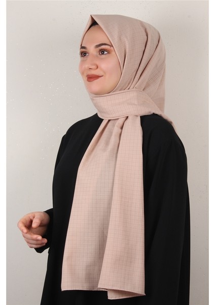 % 100 Coton Şal 8083-10 Koyu Bej